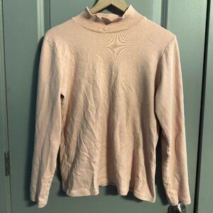 St John's Bay 100% Cotton Turtleneck Pink